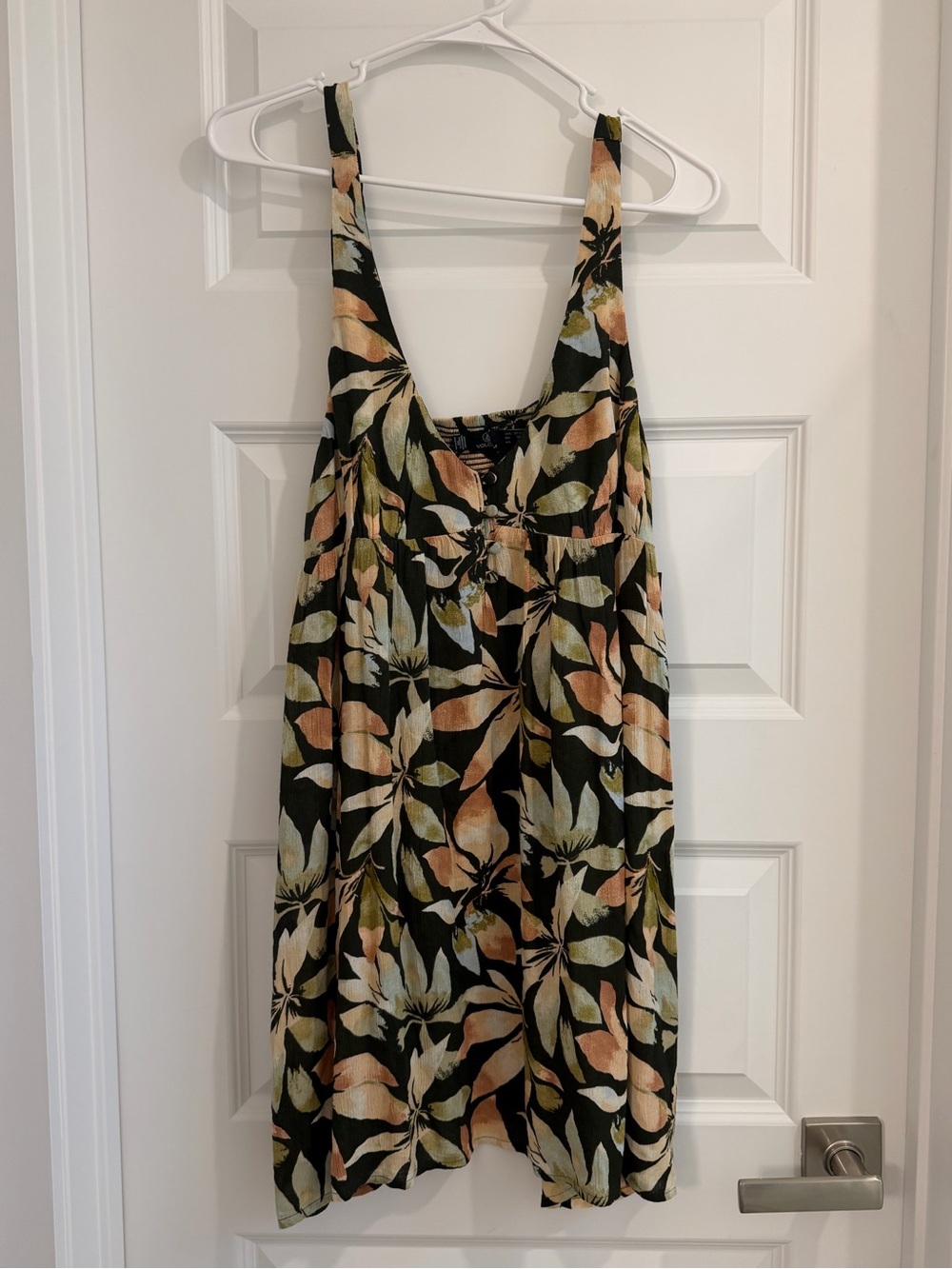 Volcom Black Floral Sleeveless Summer Dress